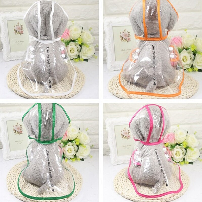 Pet Clothes Transparent Pet Dogs Raincoat PVC Waterproof Rain Coat Pets Small Dog Raincoats Clothing Small Dogs Clothing