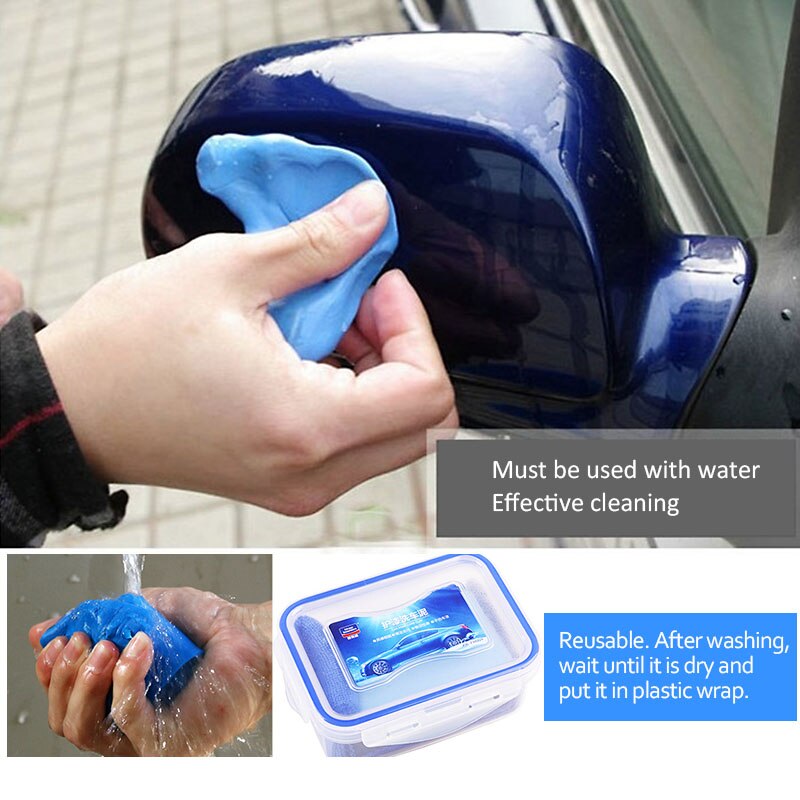 Limpiador de polvo de Gel adhesivo para coche, herramienta de limpieza de Interior de coche, goma de pegamento automático, herramientas de barro, limpieza de goma de pegamento: Washing Mud
