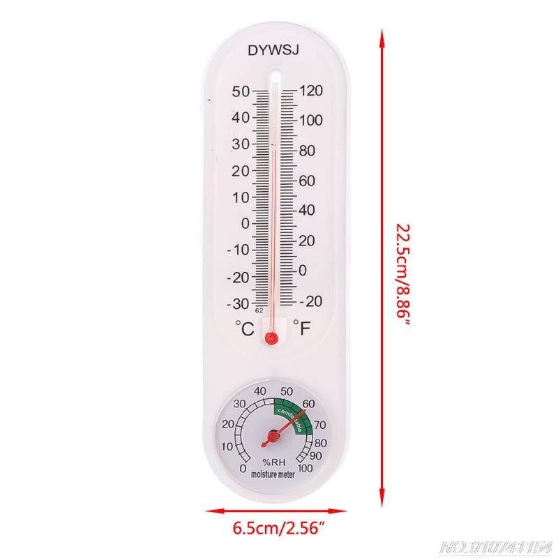 Indoor Outdoor Wall Hung Thermometer Hygrometer Garden Office Temperature Logger D04 20