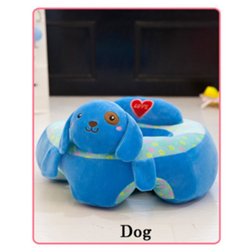 Silla para aprender a sentarse, cojín cómodo de viaje, alfombrilla para asiento de coche, dibujos animados de animales, sofá de soporte para bebé: Dog