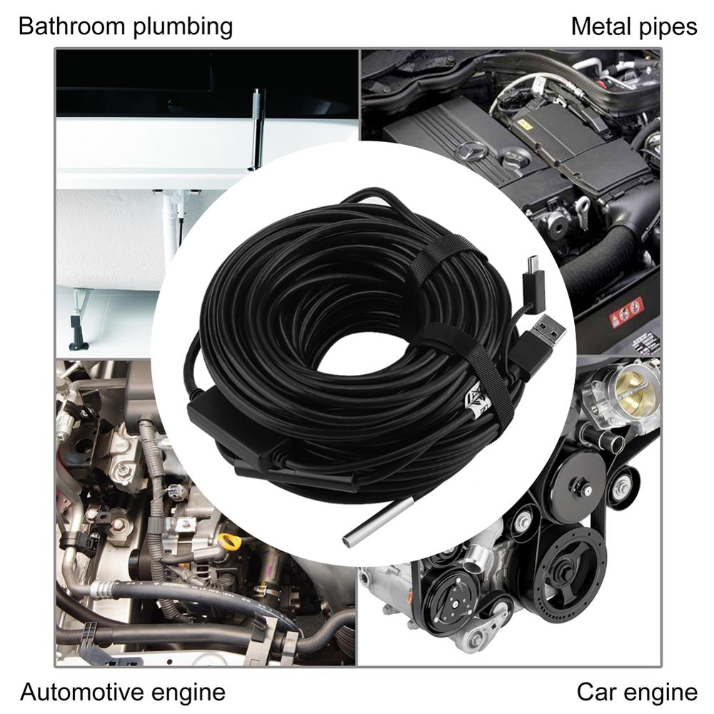 Endoscope USB de 20 mètres 5.5mm avec caméra étanche 720P pour l'inspection de voiture de tuyau