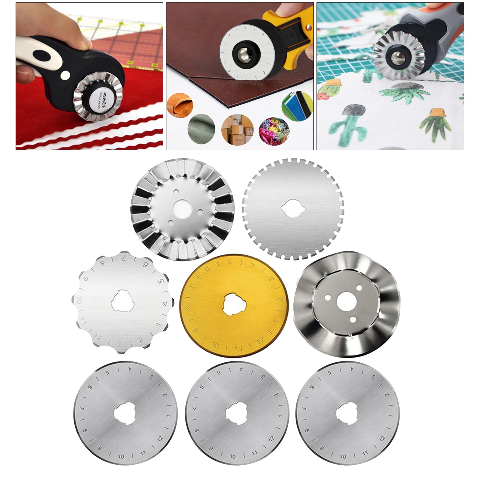 45mm Round Rotary Cutter Blades Set Quilting Cutting Art Craft supplies: 8Pcs