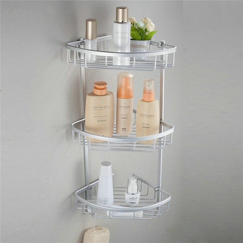 1/2/3 Layers Triangular Corner Organize Rack Shelves Basket Hanger Shampoo Organizer Shower Bathroom Shelf Kitchen