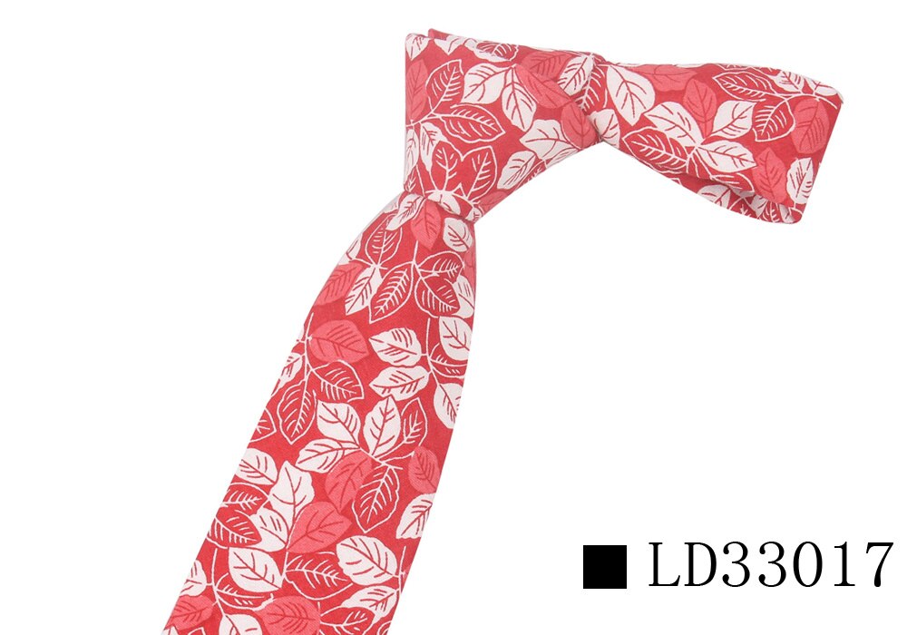 Bloemenprint Stropdas Voor Mannen Vrouwen Skinny Katoen Hals Voor Bruiloft Business Casual Mode Stropdassen Klassieke Pakken Slanke Hals ties: LD33017