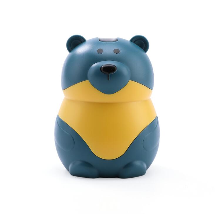 Automatic Push-type Toothpick Holder Cute Cartoon Bear Plastic Toothpick Dispenser with Slide Cover, Holds About 300 Toothpicks: Navy