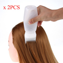 A# 2Pcs Hair Dye Bottle Applicator Brush Dispensing Salon Hair Coloring Dyeing