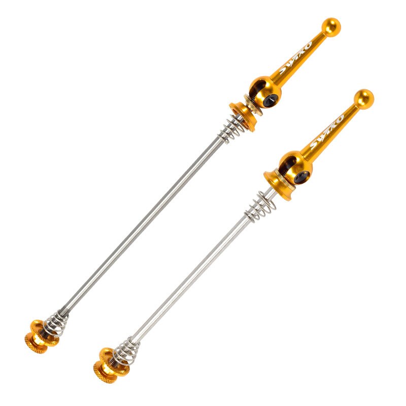 Pinchos para bicicleta de carretera, accesorios de liberación rápida de aleación de titanio, palanca de liberación rápida: Gold