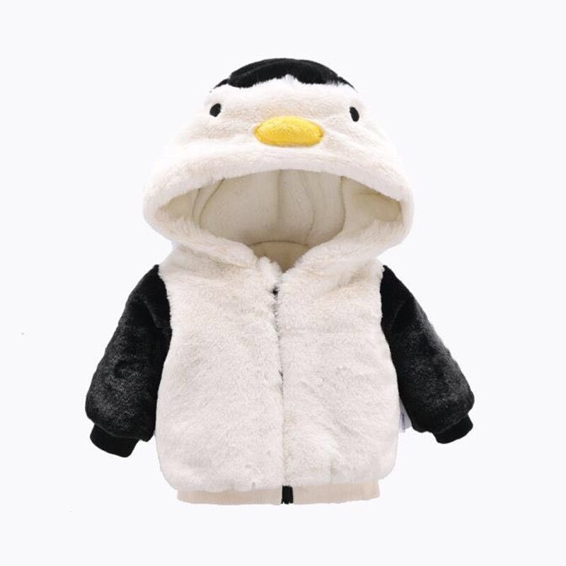 Baby vinter efterår jakke sød pingvin varm frakke 6m,9m,1-2 år drenge top pige tøj børn kostume ins børn tøj