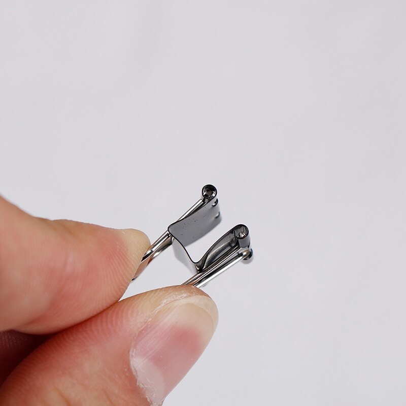 Clips de Metal para encuadernación de fotos, archivador de notas, papel de carta, papelería, suministros de encuadernación de oficina, 12 Uds.