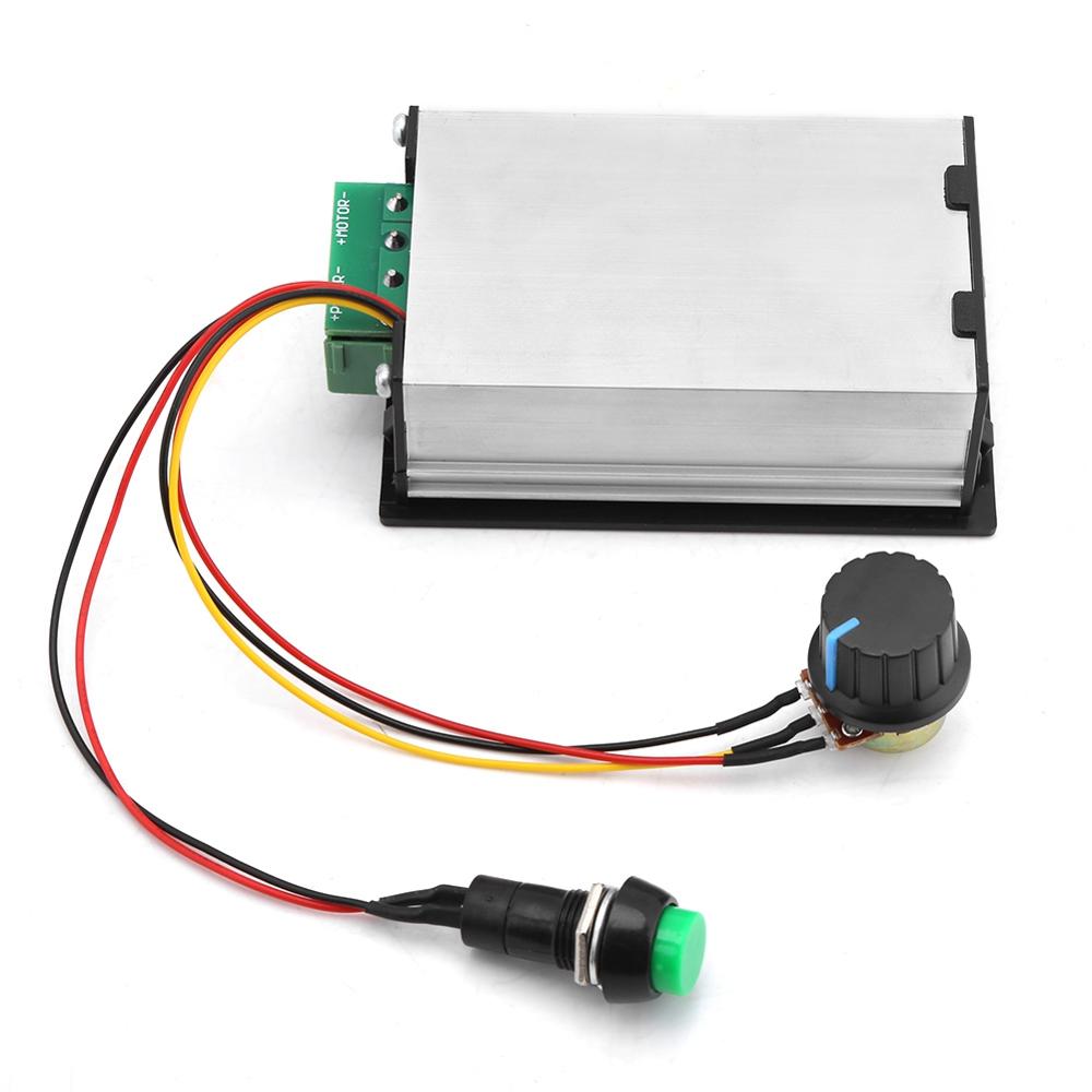 Controlador de velocidad del Motor DC 12V 24V 36V 48V 30A PWM interruptor de parada de arranque con Pantalla digital y potenciómetro de control de velocidad 6-60V