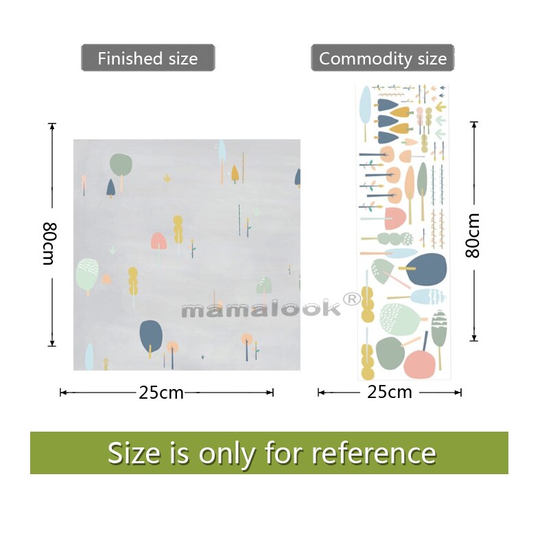 Sapling Cartoon Trees Ins Wall Stickers DIY Nordic Style Baby Kids Room Decals Removable Bedroom Home Office Decor Paste