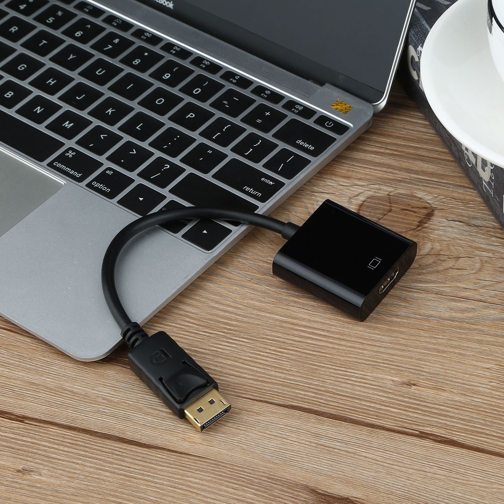 Displayport dp til hdmi-kompatibel adapter dp displayport hann til hdmi-kompatibel hunn konverteradapterkabel for bærbar pc