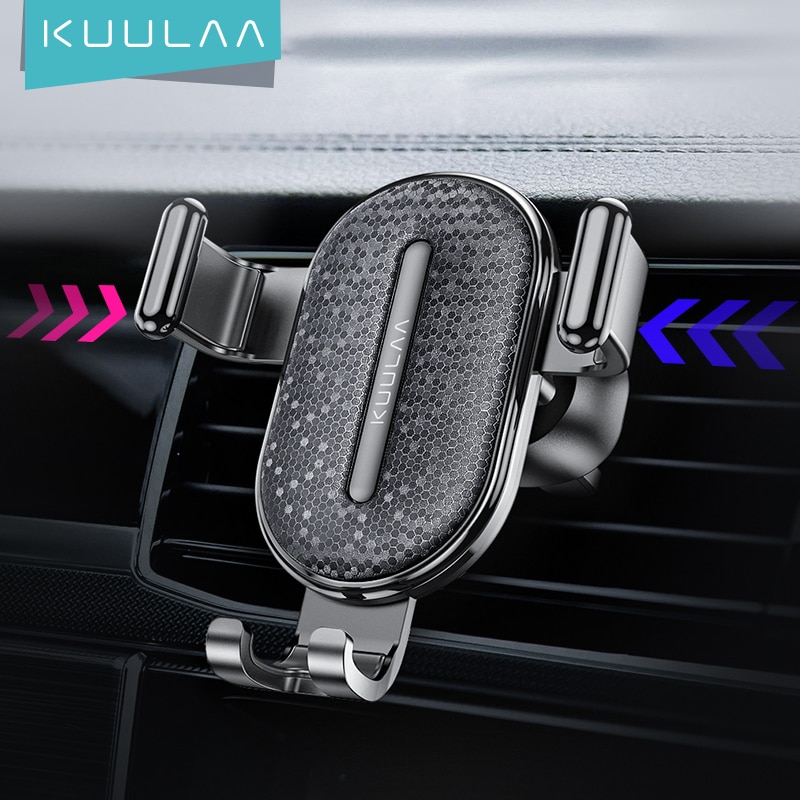 KUULAA Car Phone Holder Gravity Stand Mobile Support Holder in Car Phone Mount Holder Stand for iPhone Samsung Xiaomi