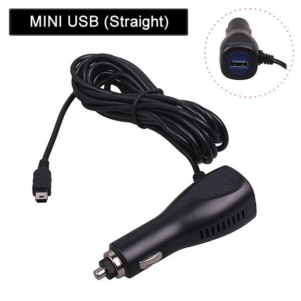 Auto Turck DC 12V 24V zu 5V Power Inverter Konverter Micro Mini USB Power Ladegerät Adapter Kabel für GPS Telefon DVR Recorder 5Pcs: Mini USB Straight