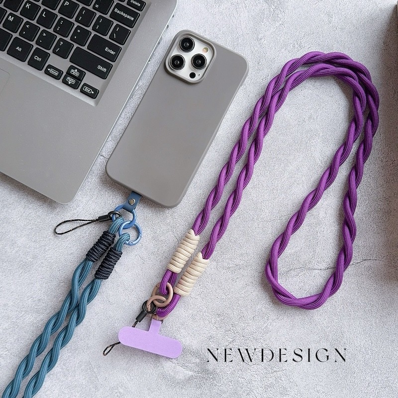 Retro Mobile Phone Universal Braid Strap Crossbody Long Rope Lanyard Strong Durable Safety Mobile Phone Lanyards