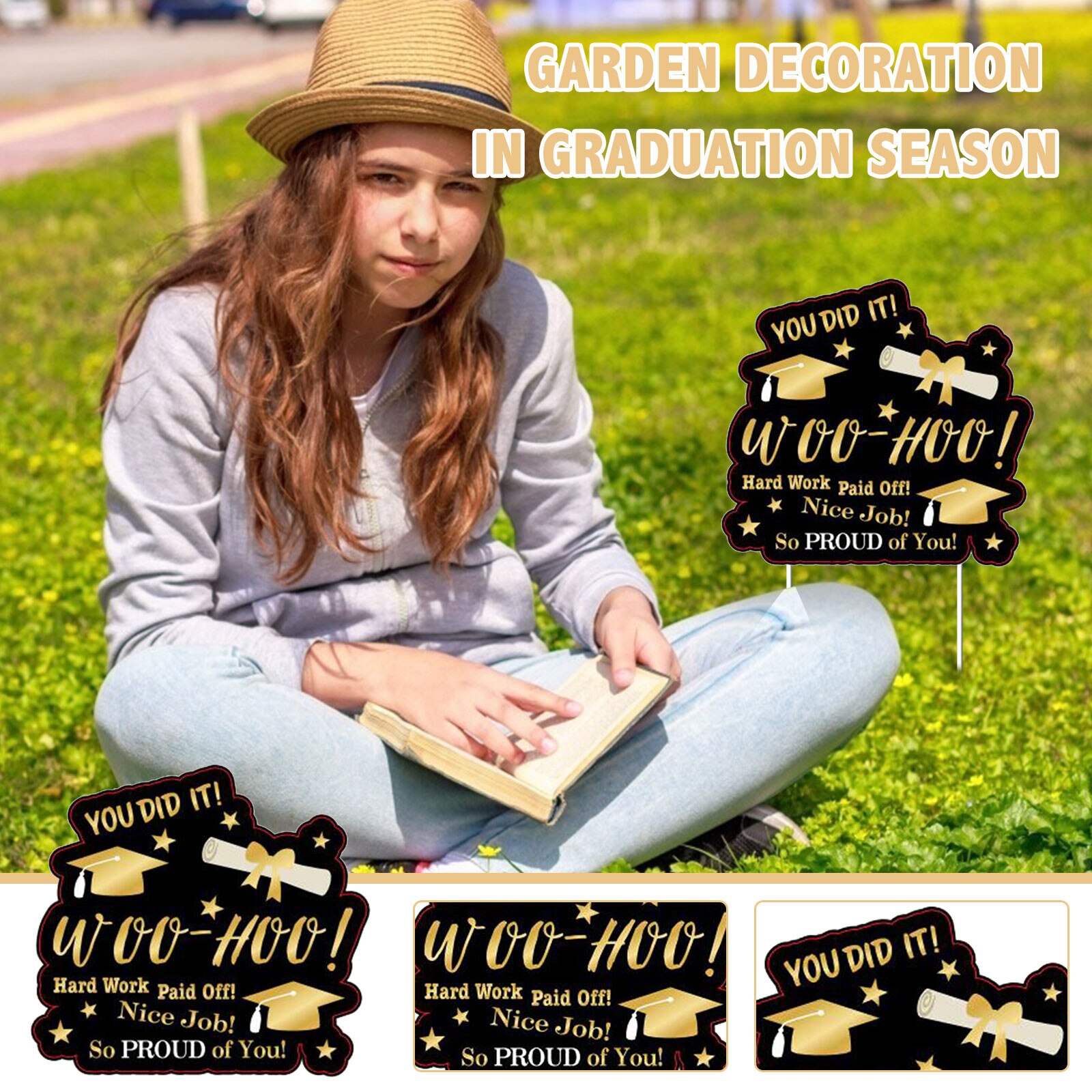 Afstuderen Veld Teken Post Decoratie -Gefeliciteerd Met Afstuderen Decoración De Habitación Декор Для Комнаты