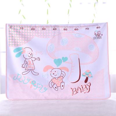 Colchón plegable de algodón para cuna de bebé de 75x95cm, lavable, impermeable, colchoneta de cambio infantil: Rosa