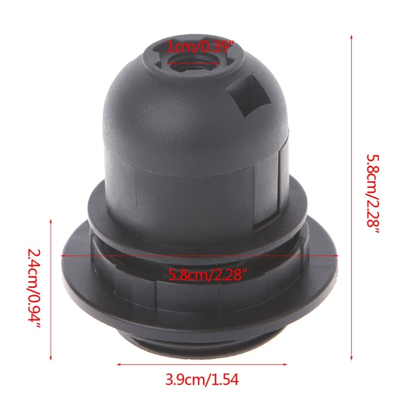 E27 Lamp Bulb Holder Edison Screw Cap Socket White/Black Pendant Ceiling Light