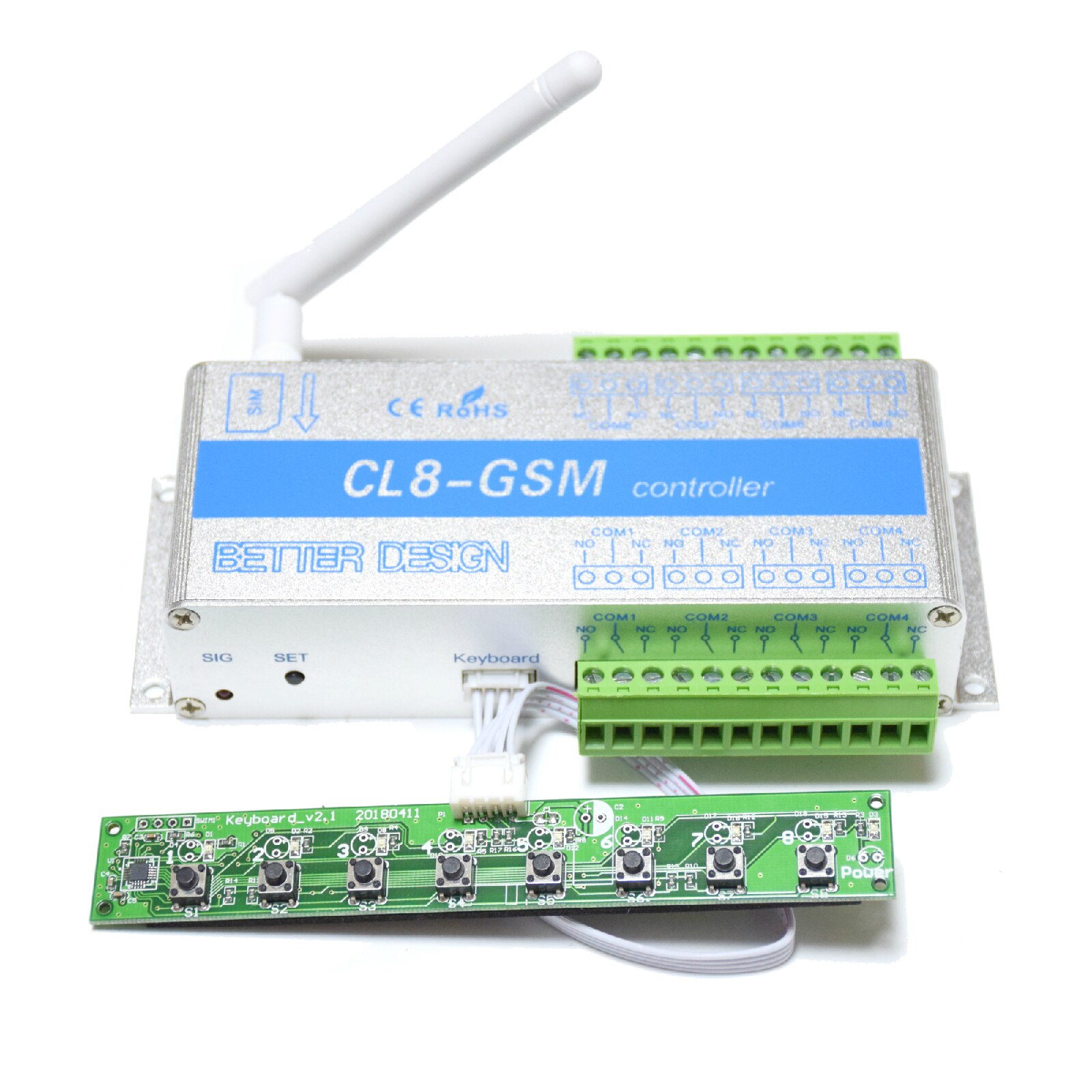 Anpwoo 8 Kanaals Relais CL8-GSM Sms Gsm App Remote Controller Wireless On/Off Schakelaar Voor Gate Deuropener Operator