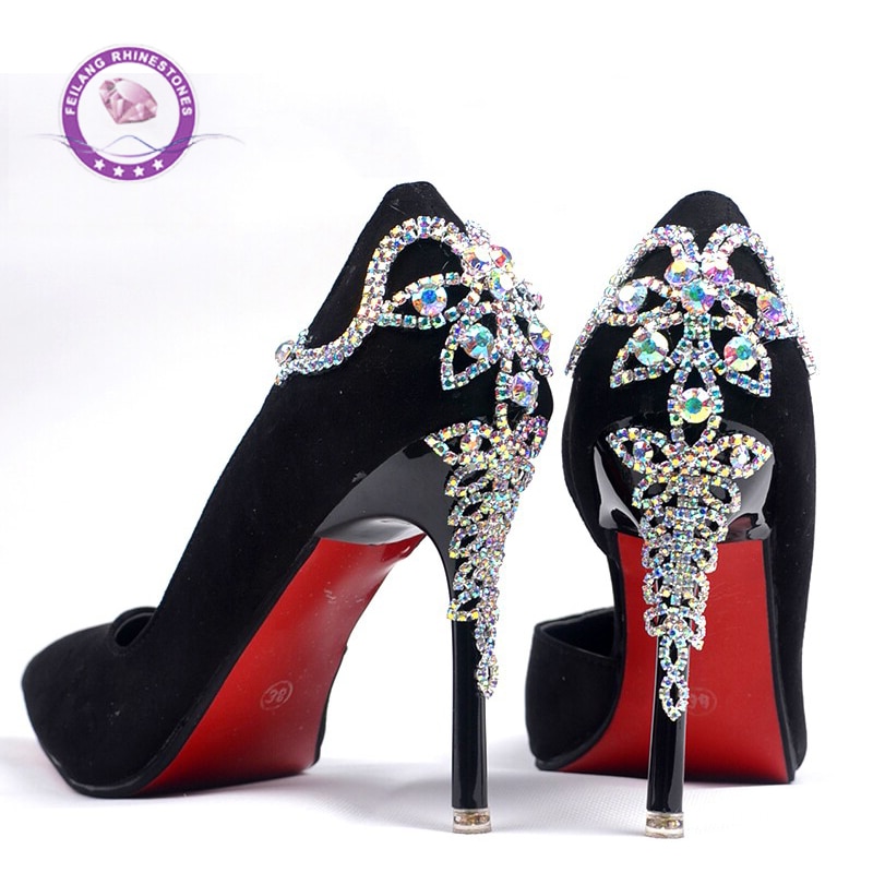 2 pcs AB Strass Crystal Applique Naaien Plaksteen Handgemaakte Bloem Applicaties voor Kleding Schoenen DIY Decoratie