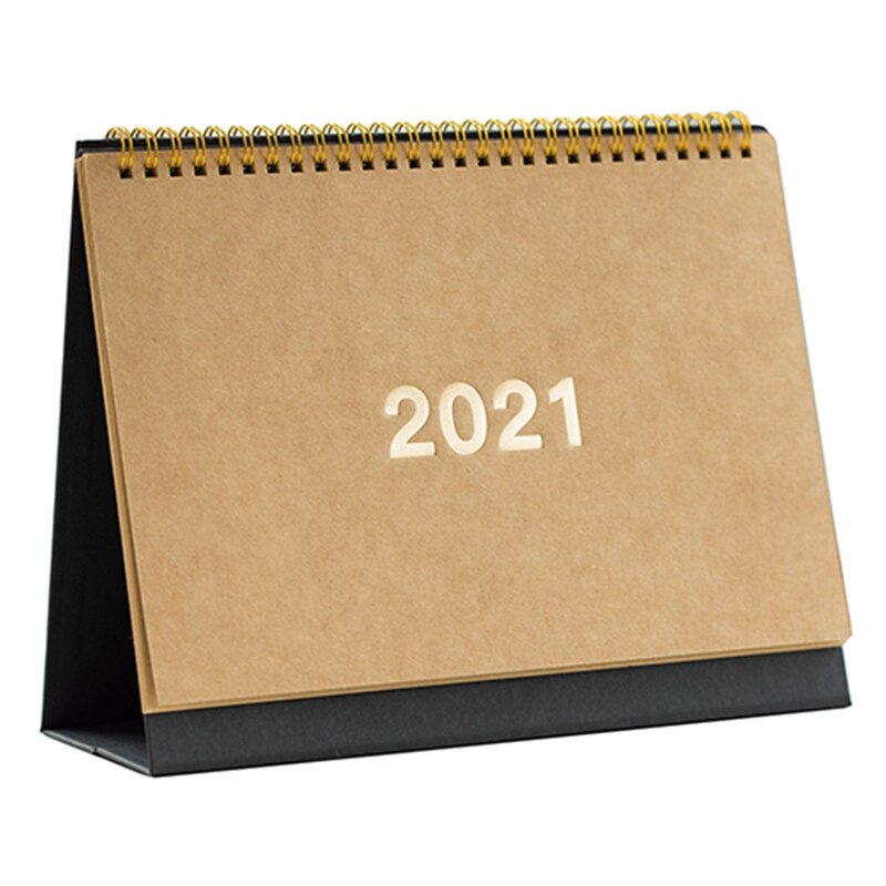 Simple noir blanc série calendrier de bureau double Agenda quotidien planificateur de Table Agenda annuel organisateur fournitures de bureau: BR-L
