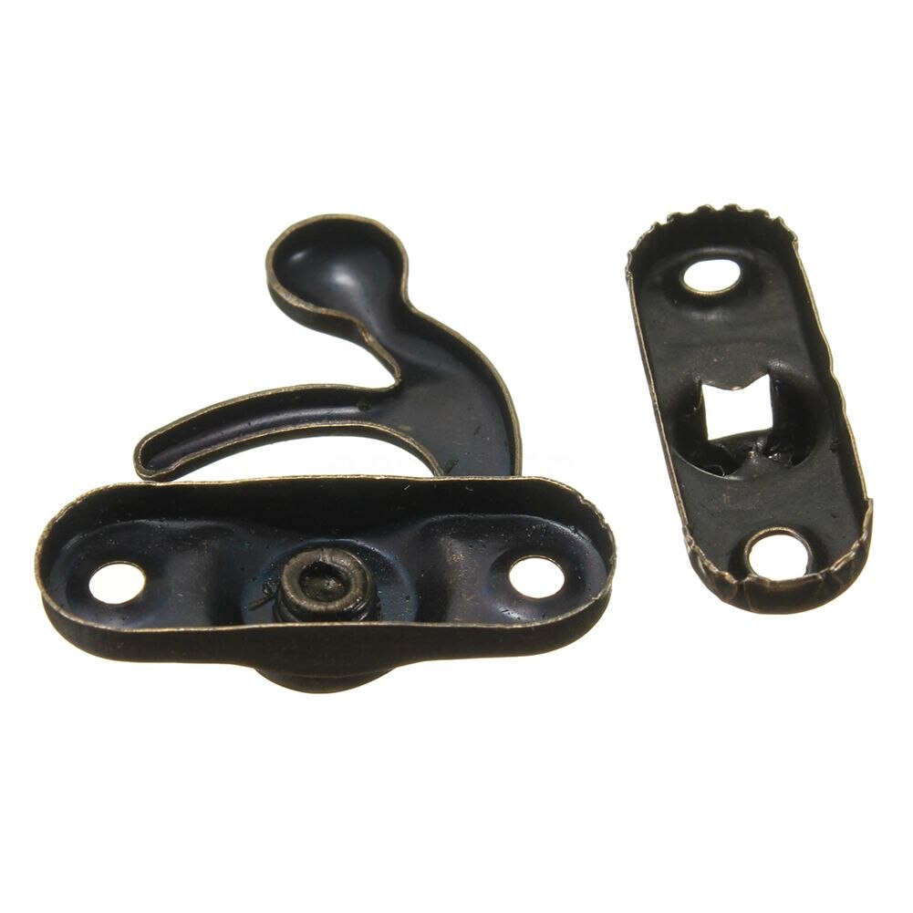 swing hook clasp metal antique brass jewellery box latch catch trinket with rivet