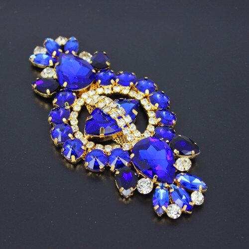 12*5.8 cm bandeau de mariée strass Applique pour wedidng robe sac décorations or mariage ceinture ceinture strass vert appliques: blue sash applique