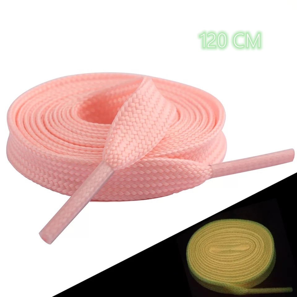 Elf in de nacht lichtgevende veters brede veter platte canvas sneakers fluorescentie schoenveters 120 cm wit groen roze blauw geel