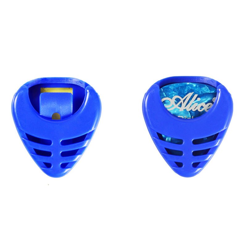 1pc bærbare plactic guitar pick plekter holder kasse boks akustisk hjerteformet