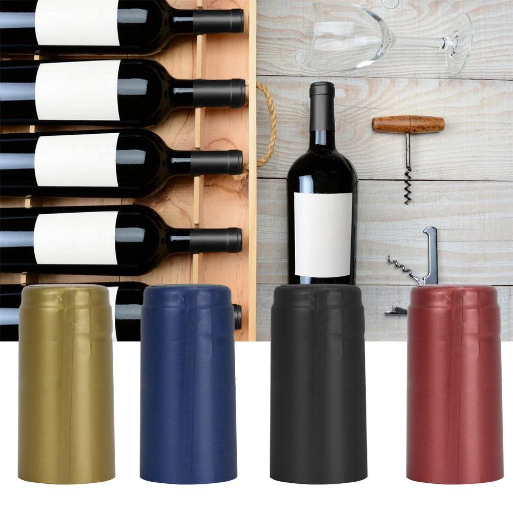 10 stücke Wein Flasche Schrumpfen Kapsel Schrumpf Kapseln Wein Wärme Schrumpf Kappe Wein Schrumpfen Film wickeln Für Gerade Mund flasche