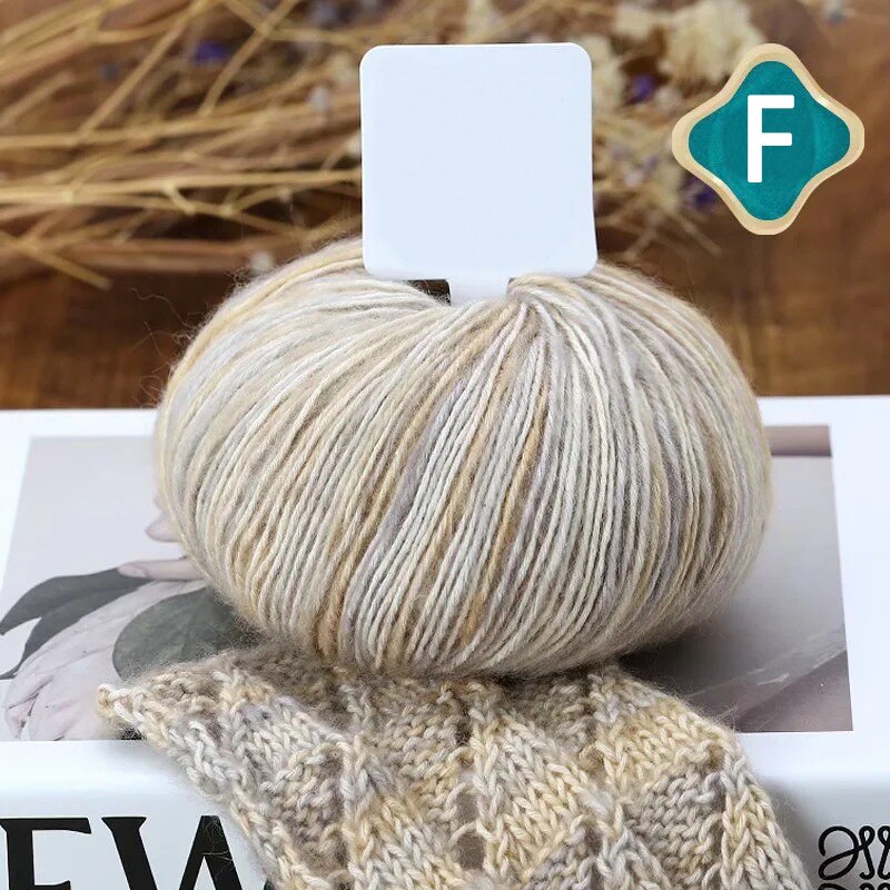 50G Multi Color Cotton Yarn Hand Knitted Crochet Yarn for Hand Knitting Thread Supplies Wool Ball: 06