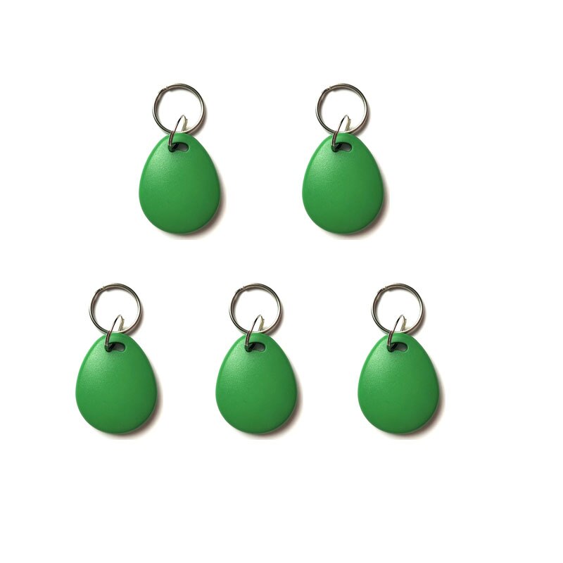 Uid fob 13.56mhz bloco 0 setor gravável ic cartão clone mutável inteligente keyfobs chave tags 1k s50 rfid controle de acesso: 5pcs Green