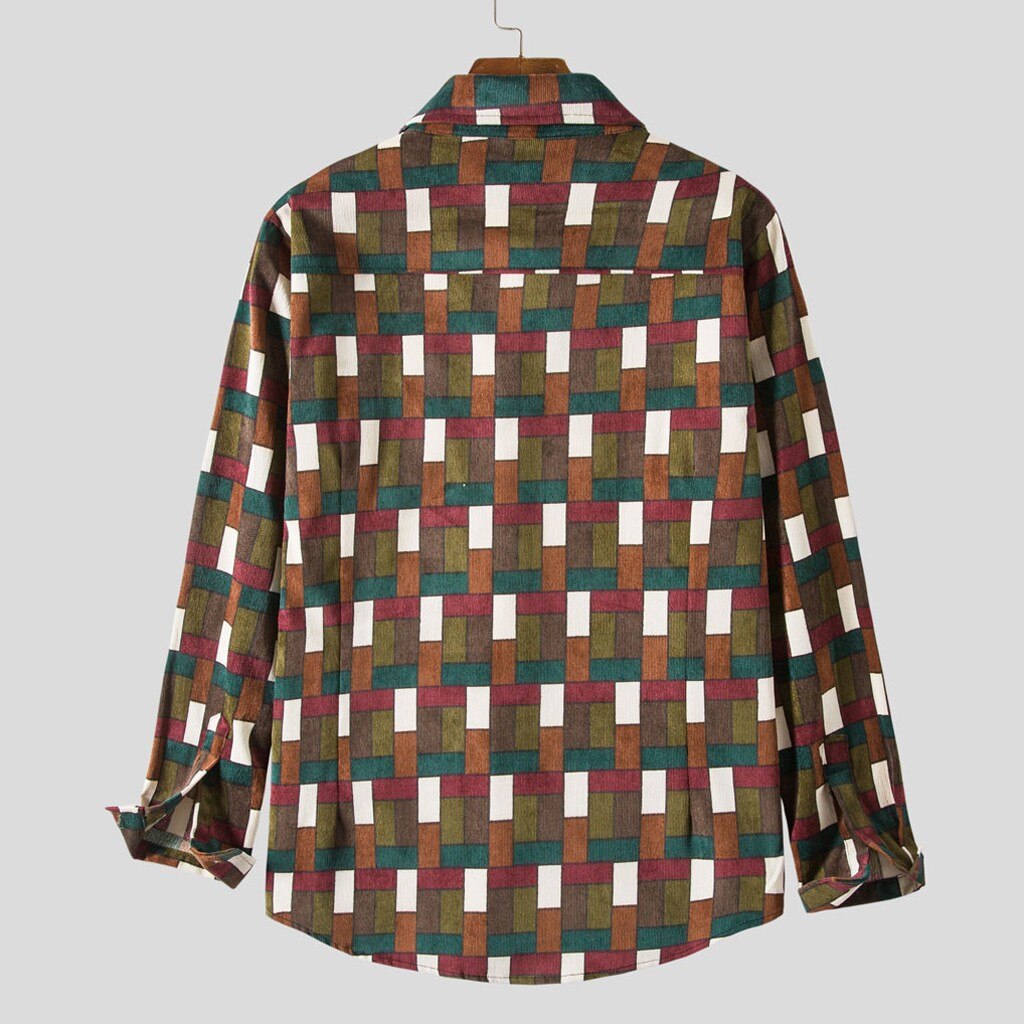 Heren Lange Mouw Sherpa Fleece Flanel Shirts Knop Down