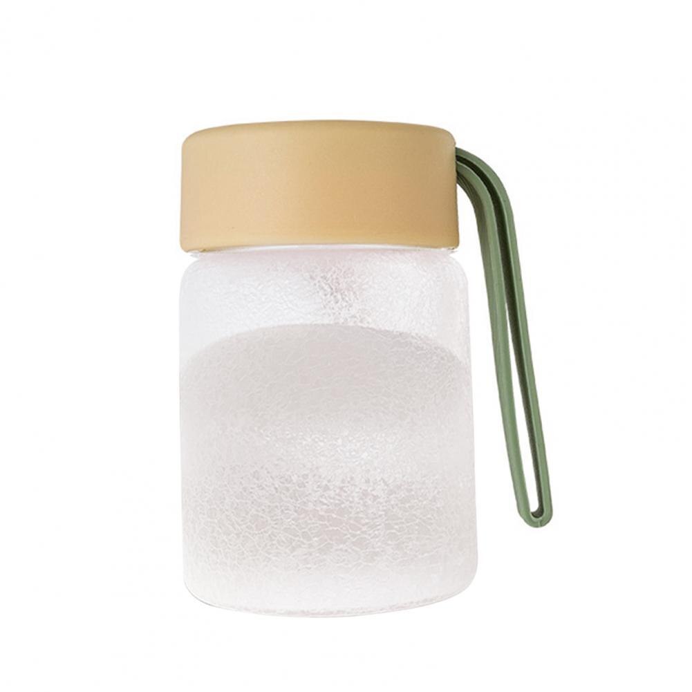 200ml/300ml Simple Glass Water Cup With Lid Anti-fracture Sport Supplies Anti-fracture Heat-resisting Frosted Glass Cup: Yellow 200ml