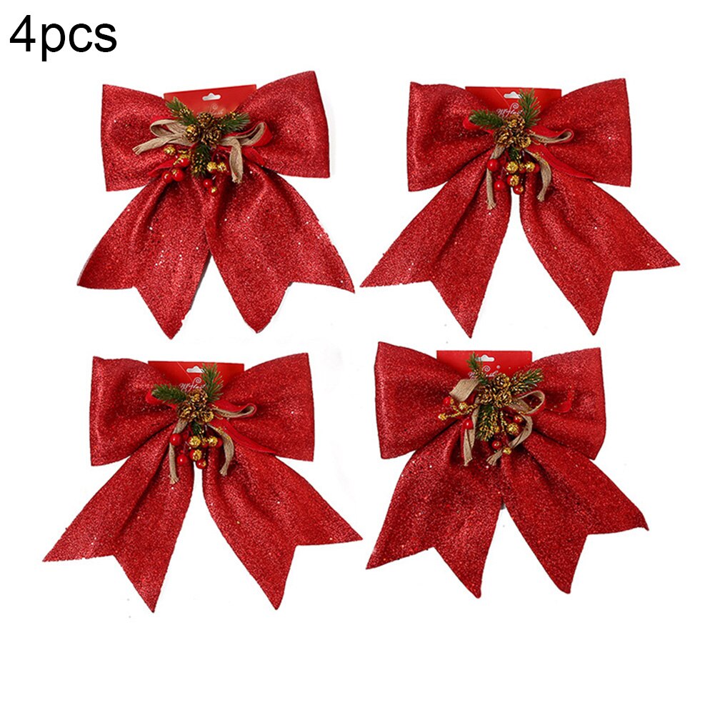 Christmas Bow Decorations Red Large Wreath Xmas Tree Embellishment Bow Tie for Wedding Festival Year Party: E1