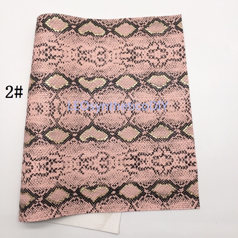 1pc 21 x 29cm metalen slang met hartvorm, python synthetisch leer pu leer voor het maken van strikken leosyntheticodiy 8 s 31b: 2