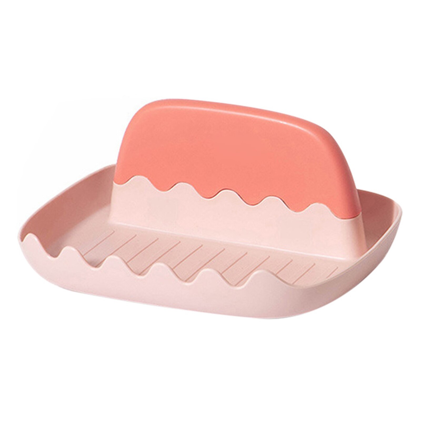 Multi-fonction en plastique Pot couvercle tampon de rangement étagère de rangement cuisine ustensile organisateur EIG88: Orange