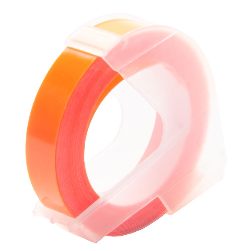 17 Colors 3D Embossing Tape For DYMO Plastic Embossing Tape DIY Tape For DYMO Motex E-101 Motex E-202 Motex E-303 Label Maker: fluorescent orange