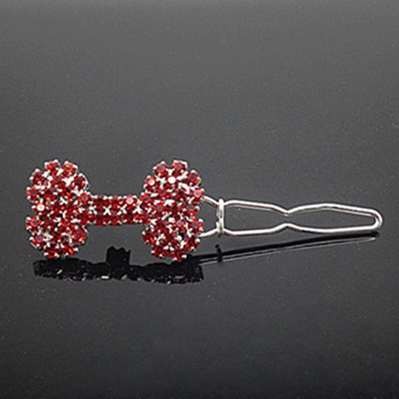 Smuk kæledyrslegering hårspænde rhinestone stil hund hovedbeklædning sød sløjfe blomst hårnåle multifarve hunde hår tilbehør: Stil 12