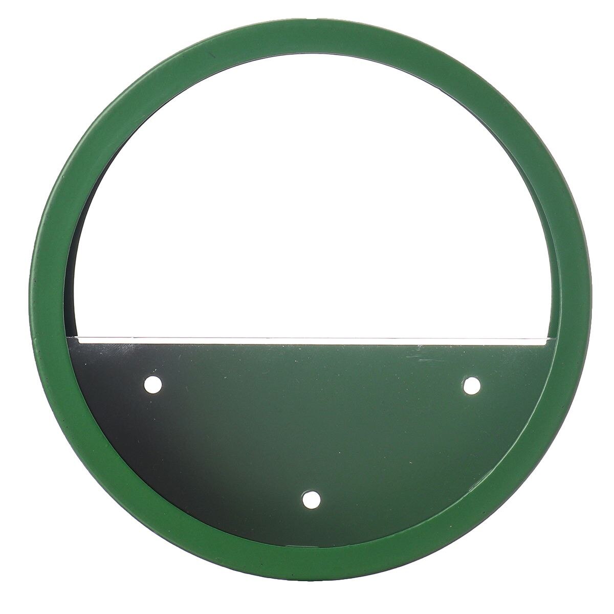 Vase mural rond en métal et fer, couleur unie, panier de fleurs artificielles, jardinière murale suspendue, artisanat de décoration pour la maison: green / 15cm