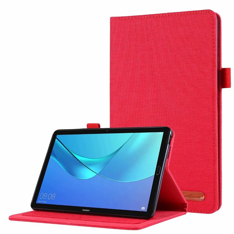 Luksusowe etui do Huawei MediaPad M5 lite 8.0 JDN2-AL00 JDN2-W09 Tablet miękka podstawka pokrywa dla Huawei M5 Lite 8 cal Case Fundas: 01 Red