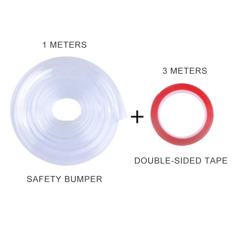 2M Baby Veiligheid Bescherming Strip Baby Tafel Bureau Rand Transparante Rand Guards Corner Milieu Zachte Strip Kids Bumper Strips