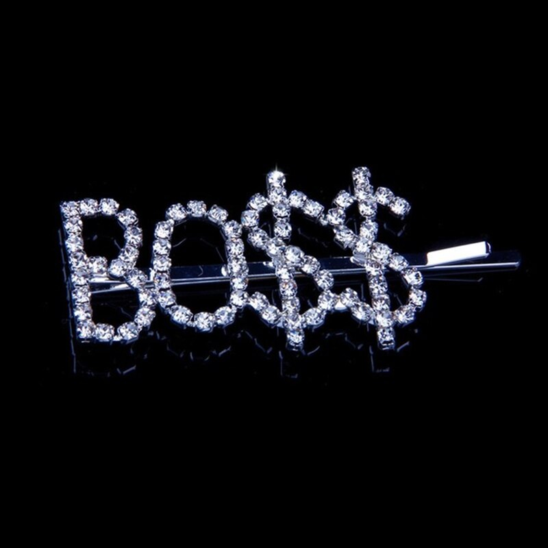 Populaire Wodrs Savage Finesse Iconische Strass Haar Clip Letters Barrette Voor Vrouwen Crystal Bling Brief Haarspelden Haar Sieraden: Silver2