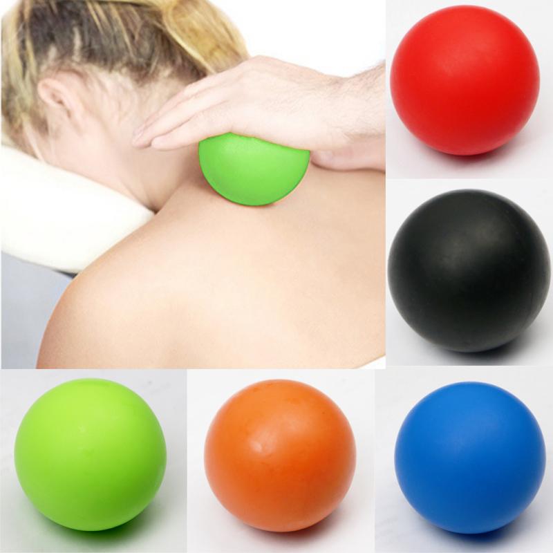 Fitness Massage Ball Hockey Lacrosse Ball Rubber Gym Cross Fit Workout Reaction 64mm Trigger Point Relaxation Yoga Stress Relief