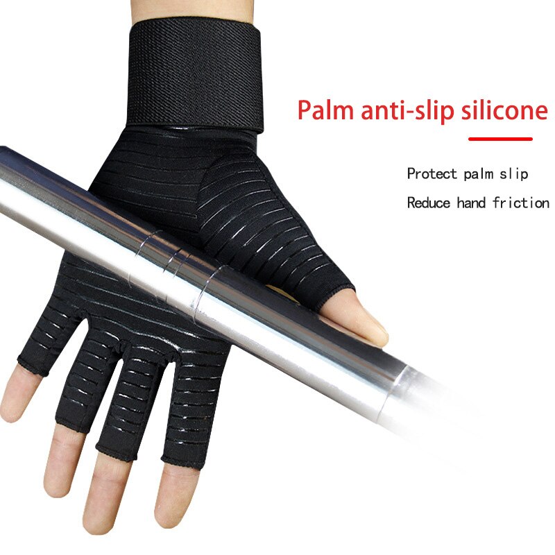 Luvas de levantamento de peso, luvas fitness para meio dedo, cinta de pulso, suporte para homens e mulheres, academia, luvas protetoras de levantamento de peso