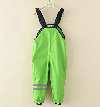 Girls Boy Waterproof Overalls Cotton Padded Rain Trousers Kid Windproof Pants Outdoor Pants German 98-128 European size: Army Green / 5