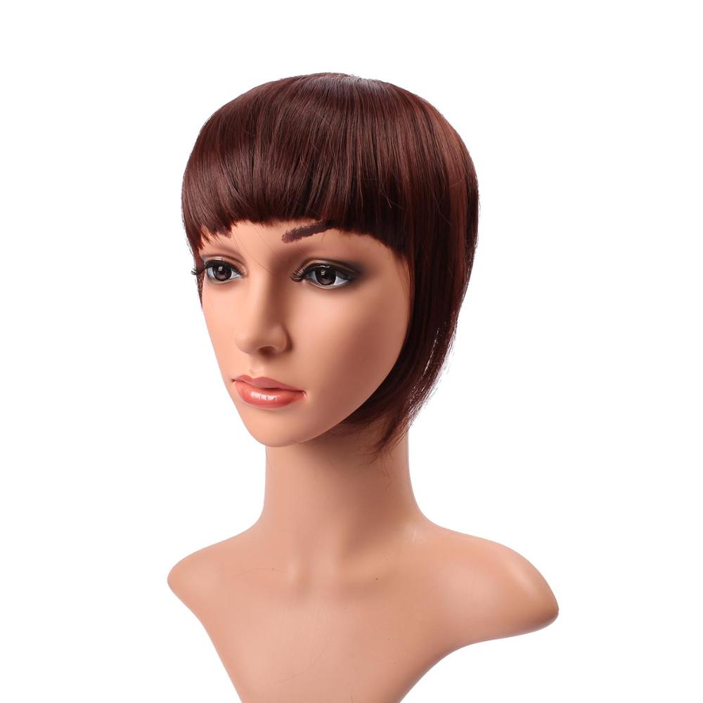 DELICE Clip de mujer en flequillo recto limpio sintético Romo flequillo accesorios para el cabello: #33