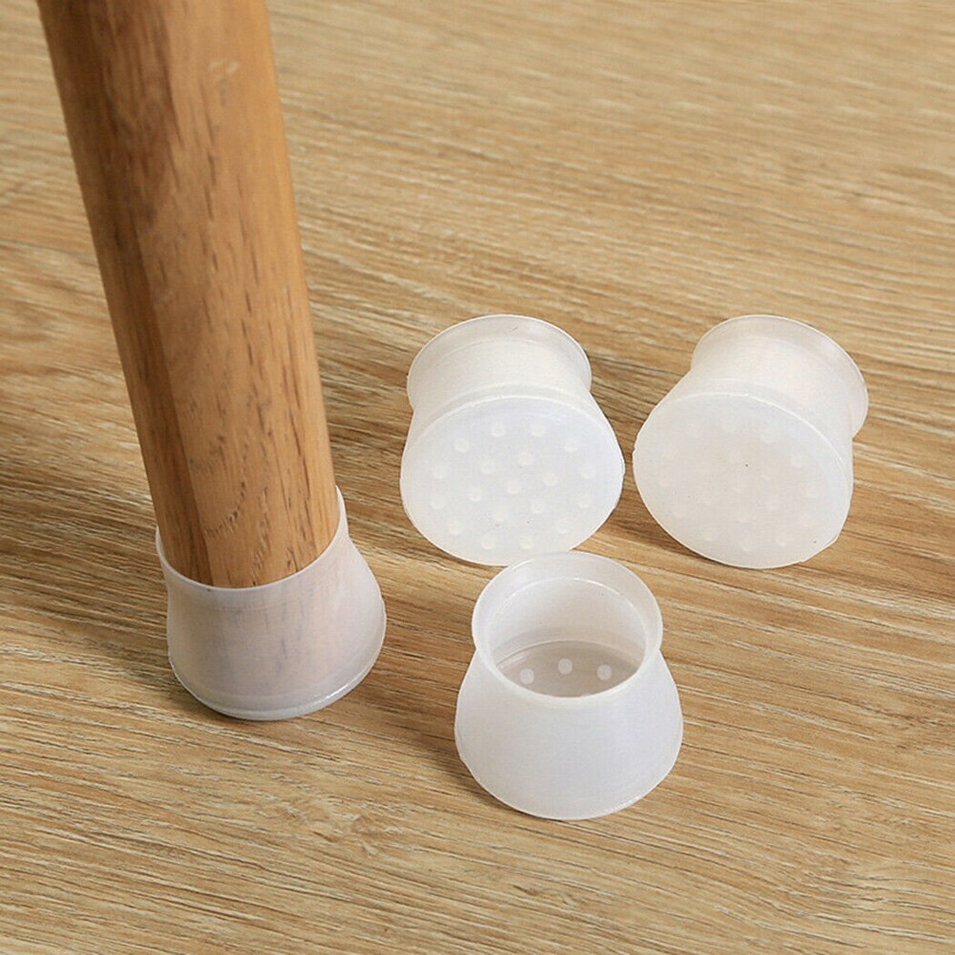 32PCS Reused Silicone Chair Furniture Leg Feet Protection Table Cap Cover Pad Protector For Floor Non-slip Protective 40*30mm