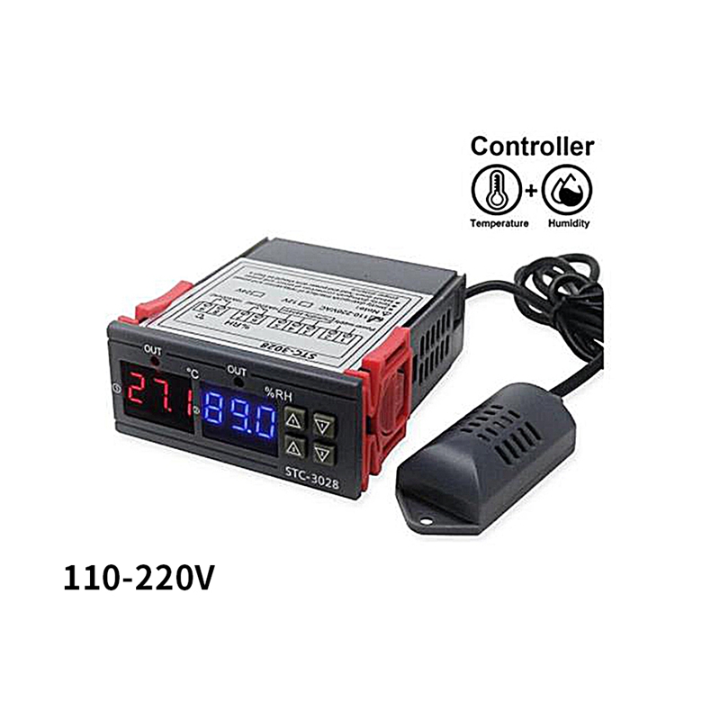 STC-3028 Digital Thermostat Hygrostat Temperature Humidity Controller Regulator Heating Cooling Control