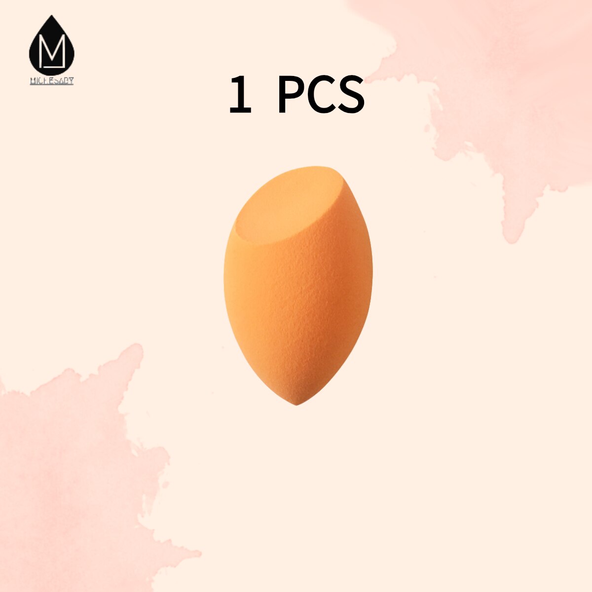 Michesaby makeup svamp pudder puff tørr og våt kombinert skjønnhet kosmetisk ball foundation pudder puff skråskåret sminkesvamp: 1 stk